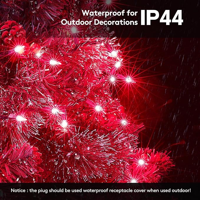 Christmas Lights Indoor Outdoor 100 Count Incandescent Light UL Certified Connectable Christmas Tree Lights with Green Wires for Xmas, Wedding, Holiday, Party, Home, Valentines Day Decoration(Pink)