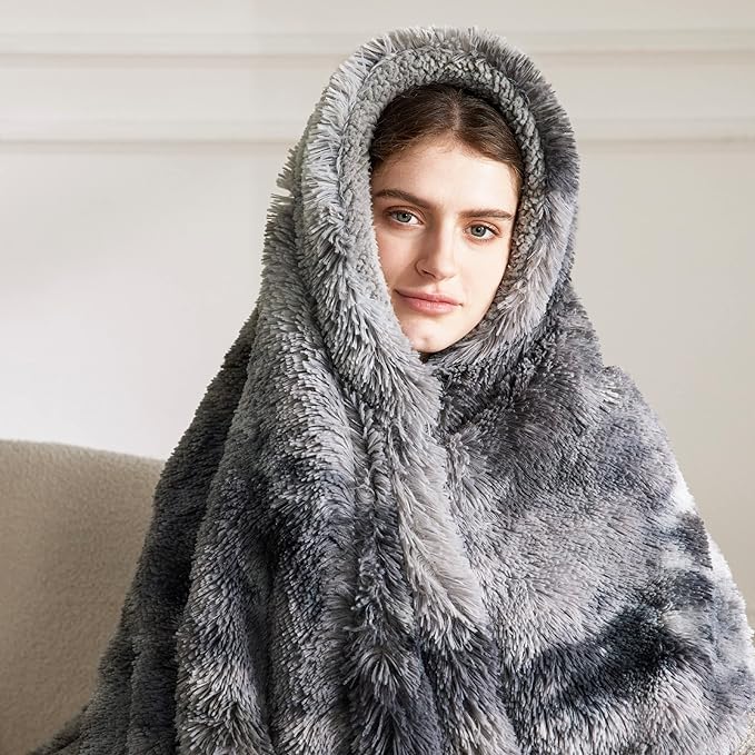 Bedsure GentleSoft Fluffy Fuzzy Faux Fur Throw Blanket for Couch, Soft Sherpa Fleece Cozy Gifts for Women, Christmas Plush Blanket Bed Room Decor for Men, Thick Warm Minky Gifts for Teen Girls Boys
