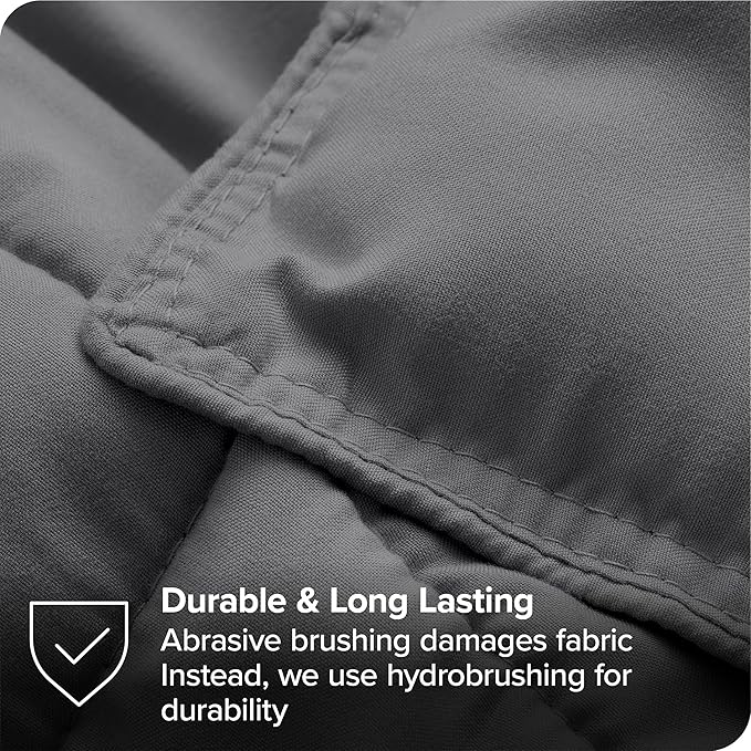 Bare Home Bed-in-A-Bag 7 Piece Comforter & Sheet Set - California King - Goose Down Alternative - Ultra-Soft 1800 Premium Bed Set (Cal King, Grey/Light Grey)