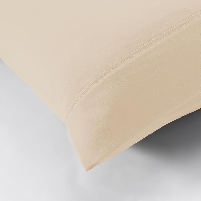 Modern Threads Soft Microfiber Solid Sheets - Luxurious Microfiber Bed Sheets - Includes Flat Sheet, Fitted Sheet with Deep Pockets, & Pillowcases Egg Shell Full