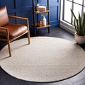 SAFAVIEH Abstract Collection Area Rug - 12' Round, Ivory & Grey, Handmade Wool, Ideal for Living Room, Bedroom, Dining Space (ABT468G)