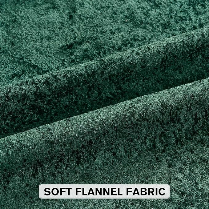 FUTEI Dark Green Flannel Throw Pillow Covers 18x18 Inch Set of 2,Soft Dimensional Textured Cushion Cases,Modern Home Decor for Couch Living Room