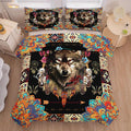 Tailor Shop Wolf Bedding Set for Boys Kids Bohemian Comforter Sets King Size Wildlife Hunting Wolf Bed Set with 2 Pillowcases…