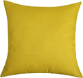 TangDepot Handmade Decorative Solid 100% Cotton Canvas Throw Pillow Covers/Pillow Shams, (24"x24", Deep Yellow)