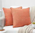 22x22 Orange Pillow Cover Set of 2 Soft Textured Chenille Comfy Cozy Large Cushion Covers for Couch Pillows Modern Decor Square Big Pillows Cases for Sofa Pillows Fall Decor Farmhouse Throw Pillows