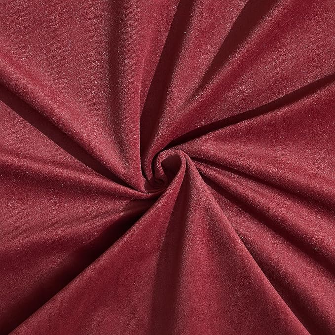 Christmas Burgundy Pillow Covers Set of 2 16x16 Inch Throw Pillow Covers, Soft Velvet Xmas Wine Red Decorative Pillow Covers for Couch Sofa Bed Living Room, Home Modern Decor