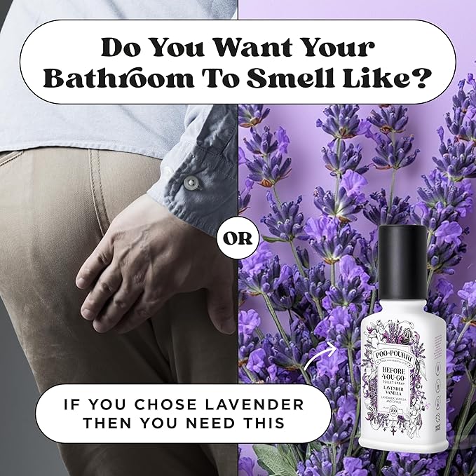 Poo-Pourri Before-You-Go, Toilet Spray, Lavender Vanilla, Up to 200 Uses, Bathroom Odor Deodorizer Plant-Based with Essential Oils, for Home or Work, Citrus Scent, 4 Fl Oz