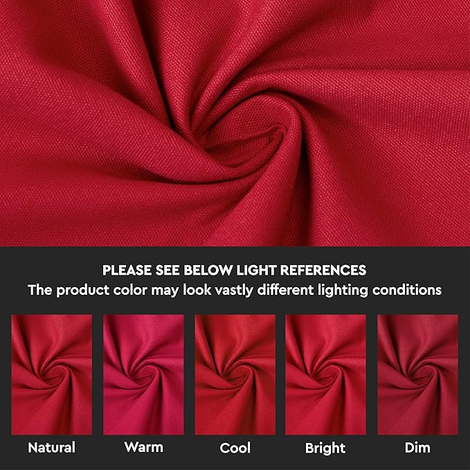 Encasa XO Throw Pillow Covers 18x18 in Set of 4 Deep Red | No Inserts | Cotton Pillow Covers for Living Room, Bed, Sofa, Couch | Decorative Cushion Covers with Improved Zipper