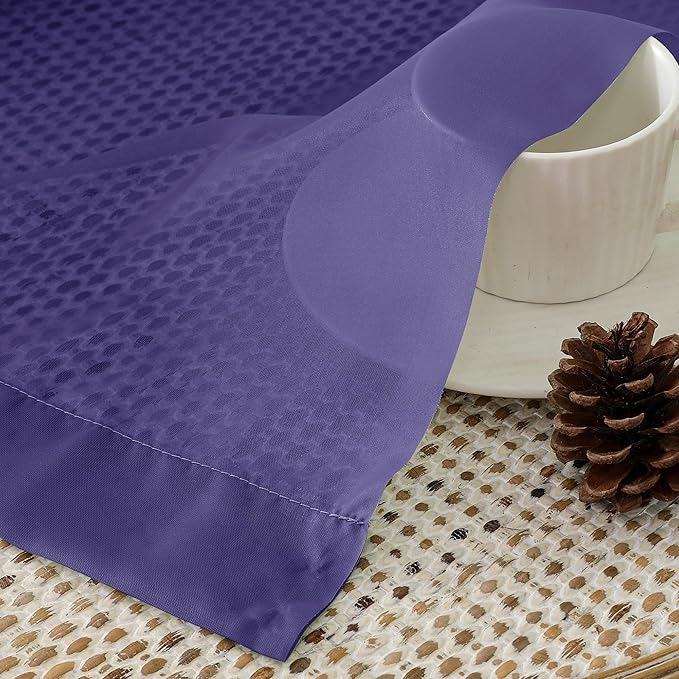 Aiyufeng Purple Sheer Curtains 63 Inch Length 2 Panels Set, Light Filtering Airy Rod Pocket Purple Window Curtain Treatment Drapes for Kitchen Bedroom Living, Each 40Wx63L Inches
