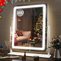 FENNIO Vanity Mirror with Lights 22 Inch- LED Lighted Makeup Mirror,Large Makeup Mirror with Lights,Touch Screen with 3-Color Lighting,Led Mirror Makeup,Dimmable(White)