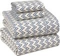 RUVANTI 100% Cotton King Size Sheets Set, 4 Pieces, Soft & Breathable Percale Weave Bedding, Deep Pocket 16", Hotel Standard, Crisp Cool Feel, Durable, Perfect Floral Bed Sheet, Chevron