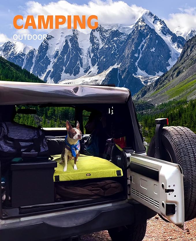 3 Inch GAIALOOP Thick Memory Foam Camping Mattress Sleeping Pad [Car/Tent/Cot] Glamping Portable Floor Mat Roll Up Futon Mattress for Guests Sleepover