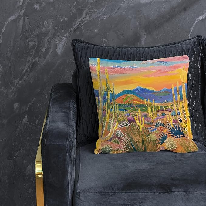 Nogrit Western Pillow Covers - Southwestern Throw Pillows, Desert Decor Vintage Western Decor, 18x18