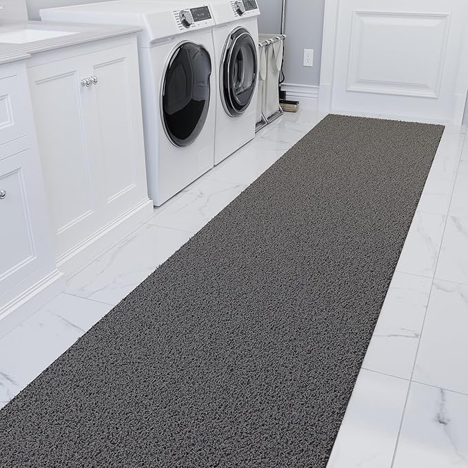 Ottomanson 3' x 10' Shaggy Runner Rug - Plush & Cozy Non-Slip Carpet for Bedroom, Living Room, Bathroom & Entryway - Durable & High-Traffic Friendly for Hallways & Dorms, Gray