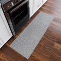 Ottomanson 2'7" x 10' Ultra-Thin Hallway Runner Rug - Durable Non-Slip Carpet for High-Traffic Areas - Fits Under Doors for Seamless Entry - Ideal for Kitchen, Entryway, Bedroom & Living Room, Gray
