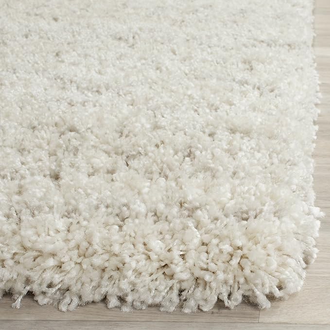 SAFAVIEH Arizona Shag Collection Runner Rug - 2'3" x 8', Ivory & Beige, Moroccan Design, Non-Shedding & Easy Care, 1.6-inch Thick Ideal for High Traffic Areas in Living Room, Bedroom (ASG741A)