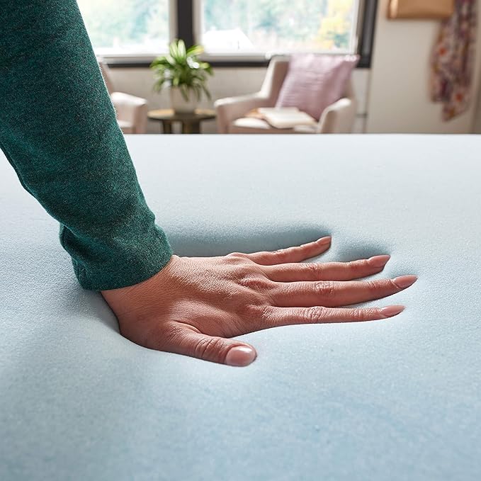 Sealy TrueForm 2" Memory Foam Mattress Topper, King, Blue