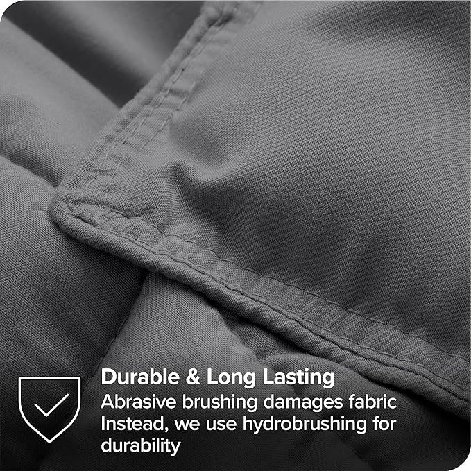 Bare Home Bed-in-A-Bag 8 Piece Comforter & Sheet Set - Split California King - Goose Down Alternative - Ultra-Soft 1800 Premium Bedding Set (Split Cal King, Grey/Grey)