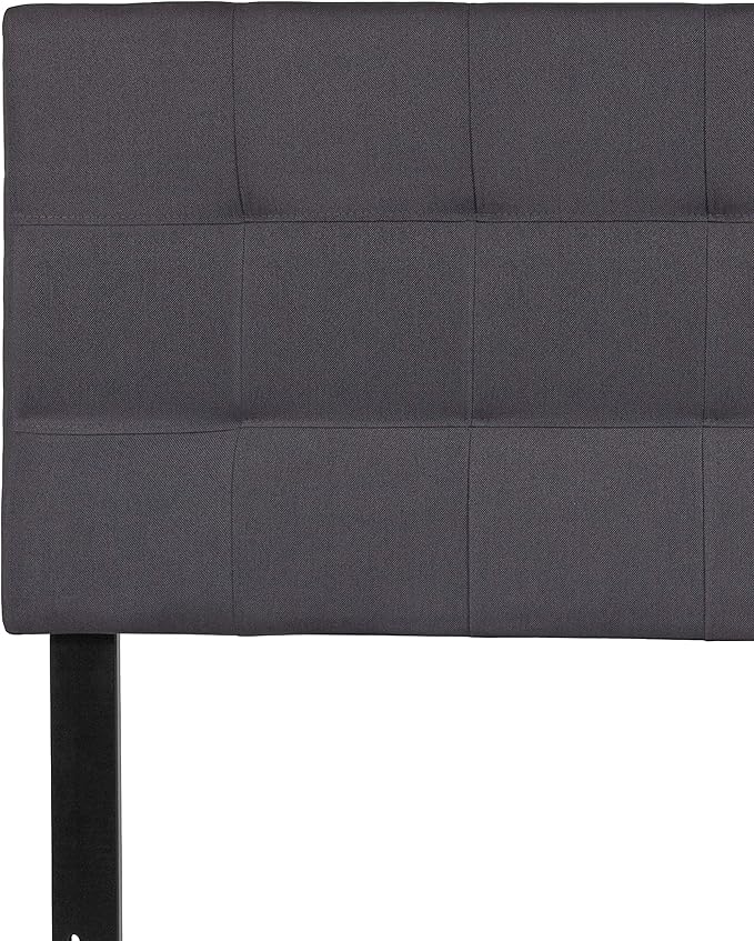 Flash Furniture Bedford Tufted Upholstered Full Size Headboard in Dark Gray Fabric