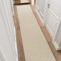 Ottomanson 3' x 16' Shaggy Runner Rug - Plush & Cozy Non-Slip Carpet for Bedroom, Living Room, Bathroom & Entryway - Durable & High-Traffic Friendly for Hallways & Dorms, Cream