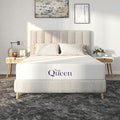 NapQueen 10 Inch Bamboo Charcoal King Size Medium Firm Memory Foam Mattress, Bed in a Box (White)