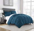Chezmoi Collection 3-Piece All Season King Comforter Set Teal, Soft Quilted Down Alernative Duvet Insert with Corner Tabs, Lightweight Microfiber Bedding, 102 x 90 Inches