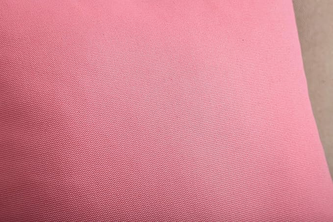 TangDepot Handmade Decorative Solid 100% Cotton Canvas Throw Pillow Covers/Pillow Shams, (22"x22", Pink)