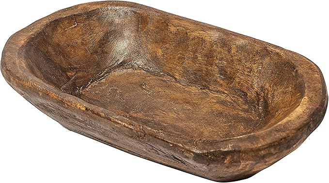 MAINEVENT Decorative Bowl Home Decor Approx 10 Inch, Hand Crafted Wooden Dough Bowl Decor, Wooden, Table Centerpiece Decor Bowl, Wood Decorative Wood Dough Centerpiece, Made in USA