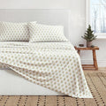 Great Bay Home Flannel Sheet Set Queen Size - 100% Turkish Cotton, Double-Brushed, Winter Floral Bed Sheets - Ultra-Soft, Cozy, 4-Piece Bedding Set (Flowerbuds)