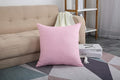 TangDepot Handmade Decorative Solid 100% Cotton Canvas Throw Pillow Covers/Pillow Shams, (20"x20", Salmon Pink)