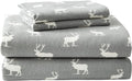 Eddie Bauer - Queen Sheets, Cotton Flannel Bedding Set, Brushed For Extra Softness, Cozy Home Decor (Elk Grove, Queen)