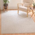 SAFAVIEH Abstract Collection Accent Rug - 3' x 5', Light Grey & Ivory, Handmade Wool, Ideal for High Traffic Areas in Entryway, Living Room, Bedroom (ABT468F)