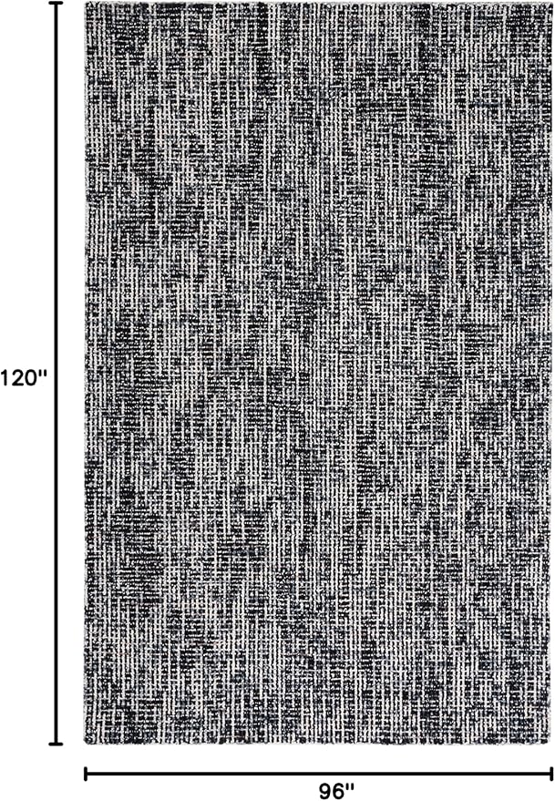SAFAVIEH Area Rug 8x10 - Abstract Collection - Large - Black & Grey, Handmade Wool, Ideal for Living Room, Bedroom, Office, Dining Space (ABT468L)
