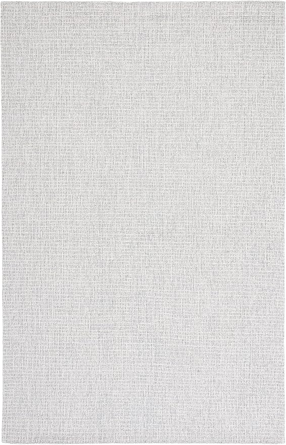 SAFAVIEH Abstract Collection Accent Rug - 3' x 5', Light Grey & Ivory, Handmade Wool, Ideal for High Traffic Areas in Entryway, Living Room, Bedroom (ABT468F)