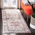 SAFAVIEH Madison Collection Runner Rug - 2'3" x 20', Purple Pink Fuchsia & Ivory, Boho Chic Distressed Design, Non-Shedding & Easy Cleaning, Ideal for Living Room, Hallway, Foyer, Bedroom (MAD603R)