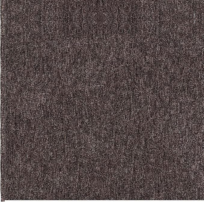 Ottomanson 2' x 10' Ultra-Thin Hallway Runner Rug - Durable Non-Slip Carpet for High-Traffic Areas - Fits Under Doors for Seamless Entry - Ideal for Kitchen, Entryway, Bedroom & Living Room, Brown