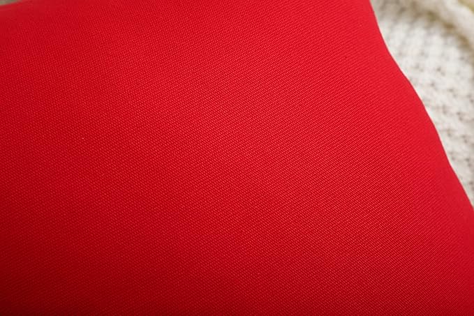 TangDepot Handmade Decorative Solid 100% Cotton Canvas Throw Pillow Covers/Pillow Shams, (18"x18", Red)