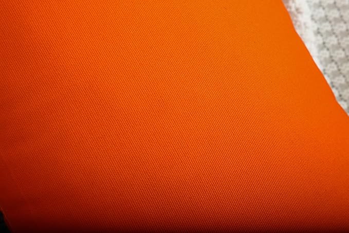 TangDepot Handmade Decorative Solid 100% Cotton Canvas Throw Pillow Covers/Pillow Shams, (26"x26", Orange)