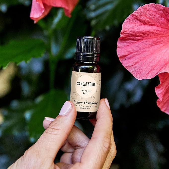 Edens Garden Sandalwood Around The World Essential Oil- 100% Pure Premium Grade, Undiluted, Natural, Therapeutic, Aromatherapy, The Best for Skin, Face, Hair 10 ml (.33 fl oz)