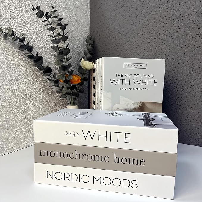 8 Pack Decorative Books, Ediactcyl Decoration Faux Books for Hardcover Home Decor | Fake Book Stacks Display for Bookshelf Room Decor (EDDB66)