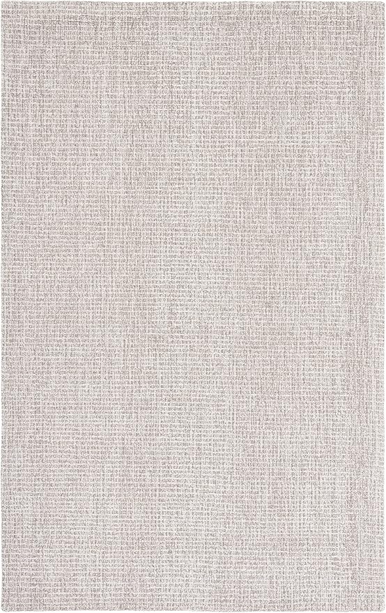 SAFAVIEH Abstract Collection Area Rug - 6' x 9', Ivory & Grey, Handmade Wool, Ideal for High Traffic Areas in Living Room, Bedroom (ABT468G)