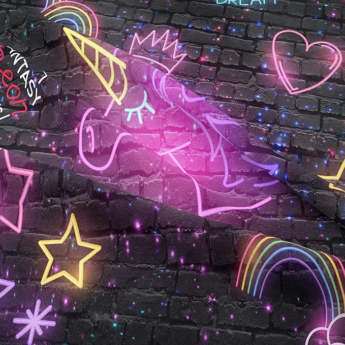Tailor Shop Unicorn Comforter Sets King Size,Black Unicorn Bedding Sets for Girls Kids Teens with 2 Pillowcase…
