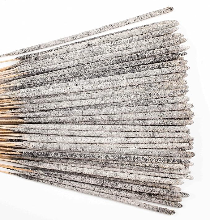 Authentic 100% White Copal Incense Sticks - Thick, Natural Mayan Resin for Spiritual Practices, Meditation, Yoga, Cleansing, Relaxation - Smooth Burning, Long Lasting, Handmade in Mexico - 120 Sticks