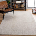 SAFAVIEH Abstract Collection Area Rug - 6' x 9', Ivory & Grey, Handmade Wool, Ideal for High Traffic Areas in Living Room, Bedroom (ABT468G)