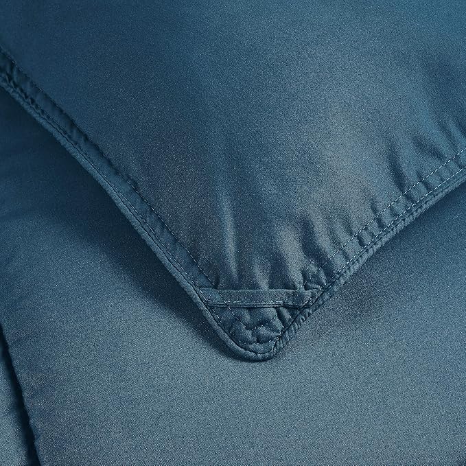 Chezmoi Collection 3-Piece All Season King Comforter Set Teal, Soft Quilted Down Alernative Duvet Insert with Corner Tabs, Lightweight Microfiber Bedding, 102 x 90 Inches