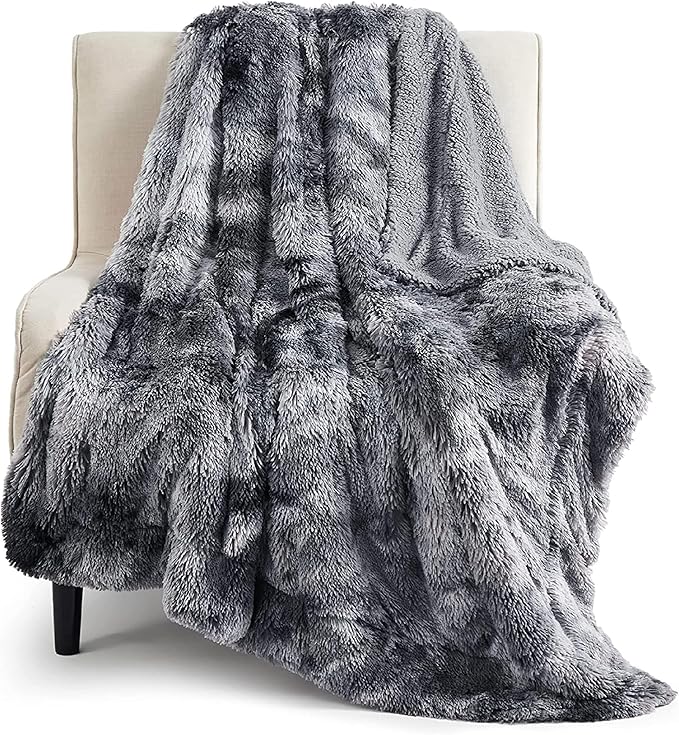 Bedsure GentleSoft Fluffy Fuzzy Faux Fur Throw Blanket for Couch, Soft Sherpa Fleece Cozy Gifts for Women, Christmas Plush Blanket Bed Room Decor for Men, Thick Warm Minky Gifts for Teen Girls Boys
