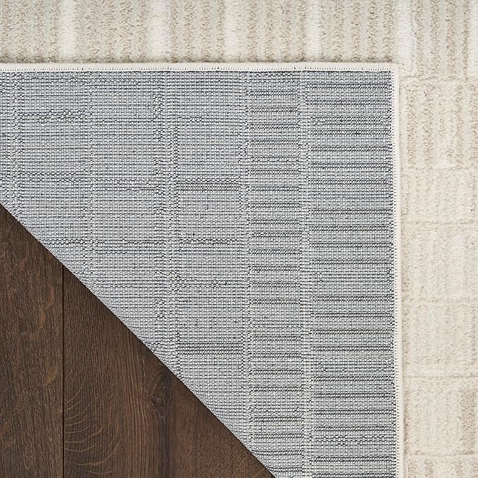 Nourison Nordic Ivory 5' x 7' Scandinavian Area Rug - Easy Clean, Non Shedding, Bed Room, Living Room, Dining Room, Kitchen (5' x 7')