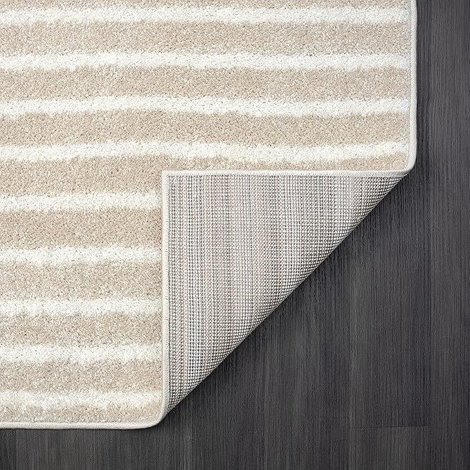 Abani Area Rug for Living Room -Nuevo 9' x 12' Beige Arch Pattern Area Rug, Soft and Durable Living Room Rug, Stain and Fade Resistant, Chic Modern Design, Pet & Kid Friendly
