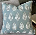 Booti Embroiderd Decorative Square Accent Throw Pillow Cover - Sofa, Chair, Couch, Bedroom, Living Room, Farmhouse Home Decor - 18x18 Inches-Light Teal