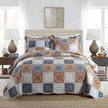 Travan 3-Piece Queen Quilt Sets with Shams Oversized Bedding Bedspread Reversible Coverlet Set, Queen Size